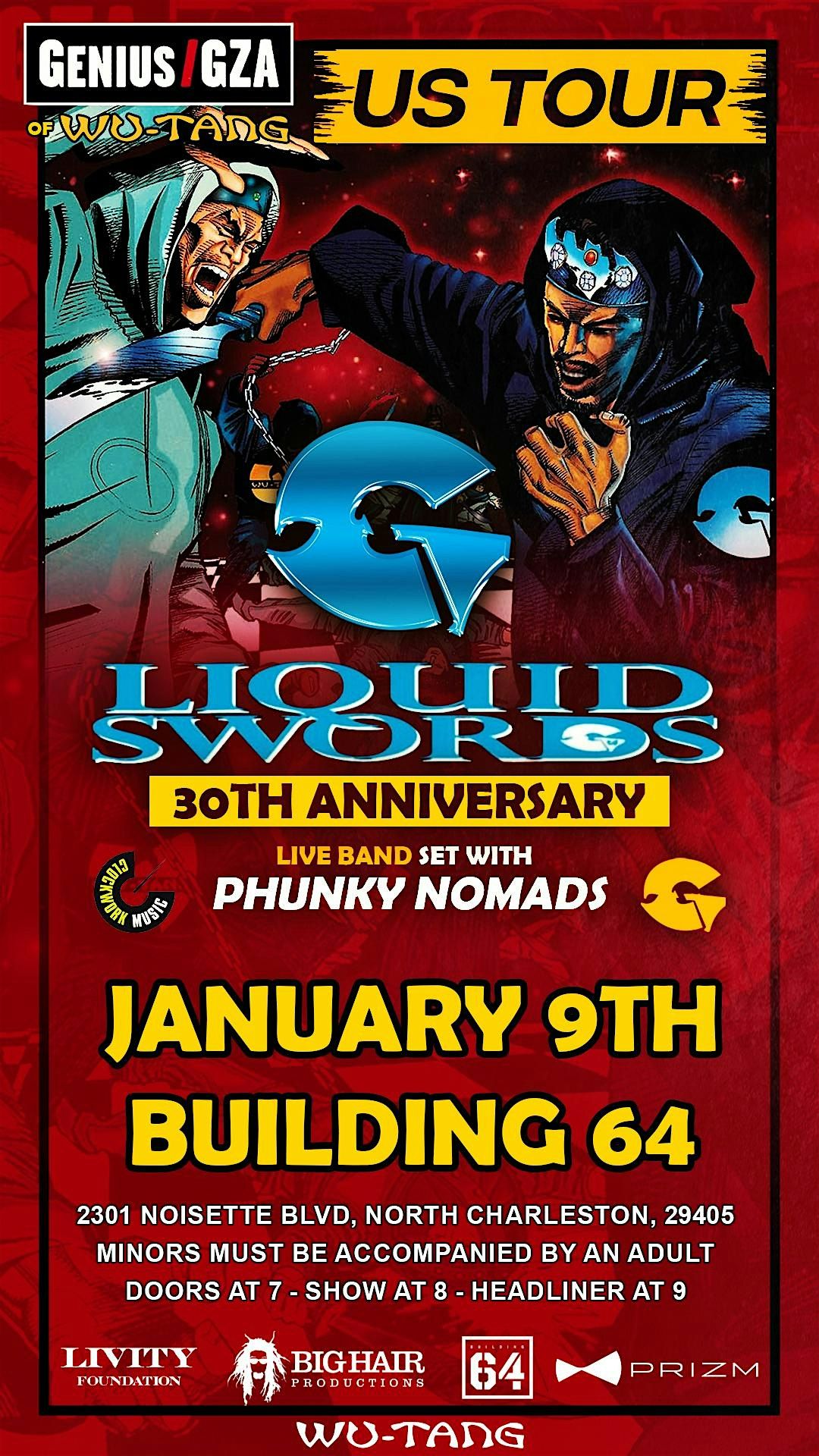 GZA from  WU-TANG  Live at Building 64, 9 January | Event in North Charleston | AllEvents