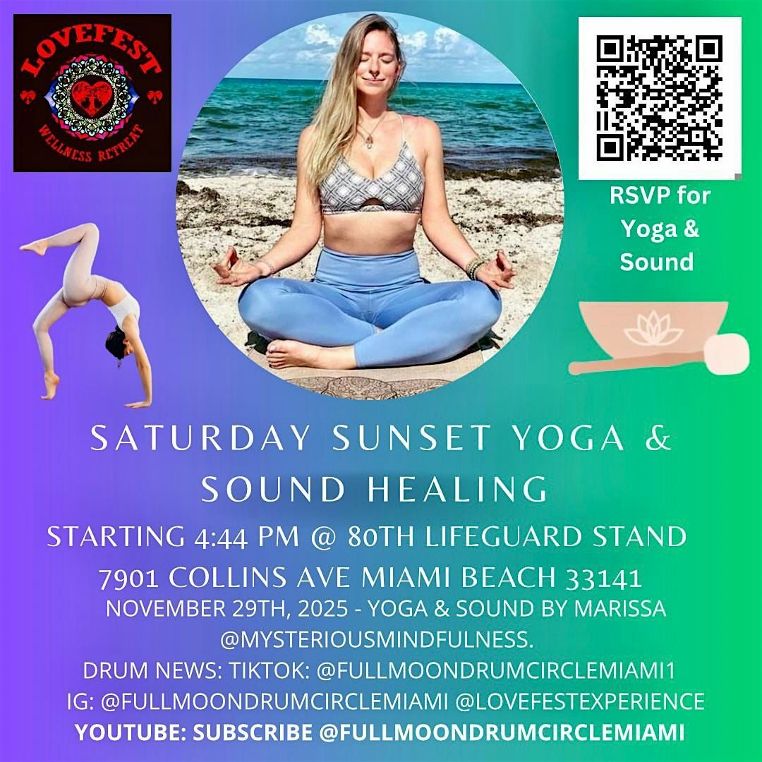Saturday Sunset Yoga & Sound Healing @80th Lifeguard Stand  11/29  SHARE | Event in Miami Beach | AllEvents