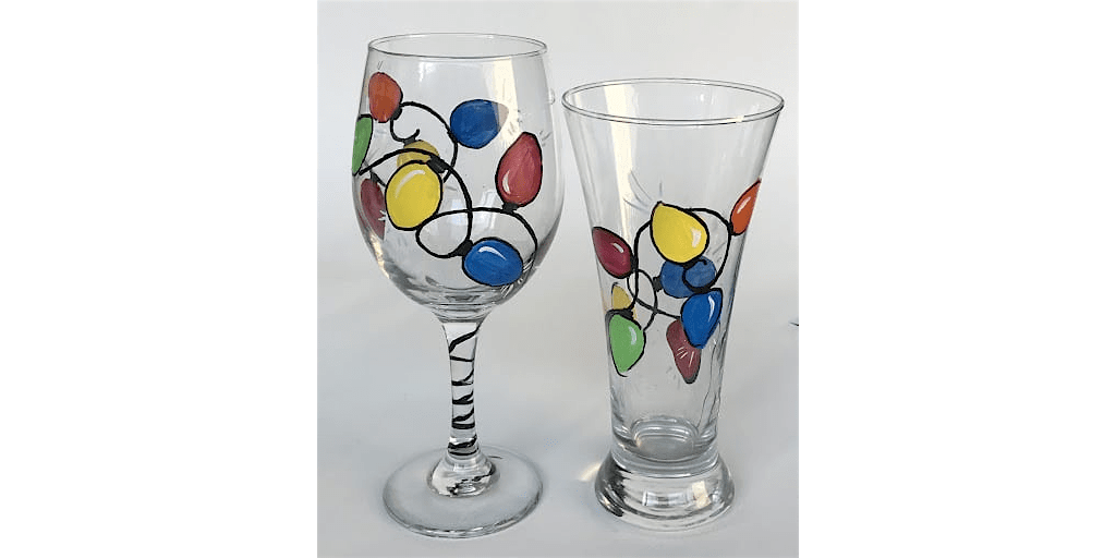 Painted Holiday Wine Glasses - Paint and Sip in Orlando | Classpop!™, 23 November | Event in Estero | AllEvents