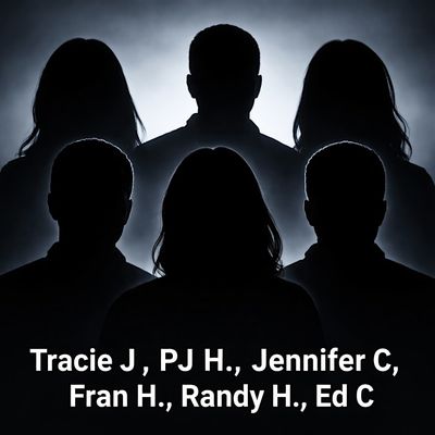 TRACIE J, PJ H., JENNIFER C, FRAN H, RANDY H, ED C logo