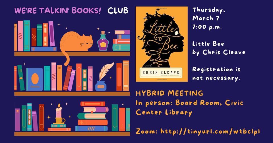 Were Talkin Books! Club (hybrid meeting), Livermore Public Library