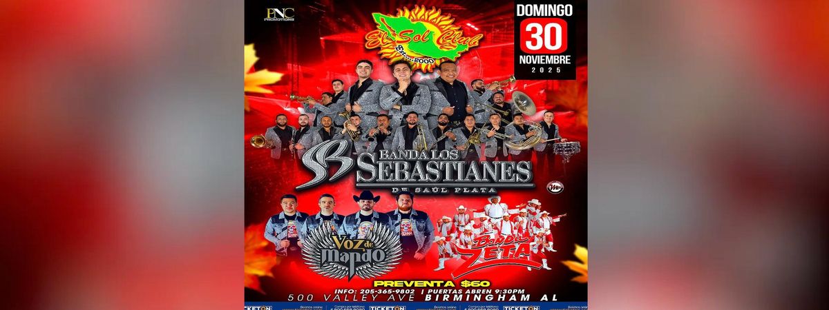 BANDA LOS SEBASTIANES DE SAUL PLATA, VOZ DE MANDO & MAS, 30 November | Event in Birmingham | AllEvents
