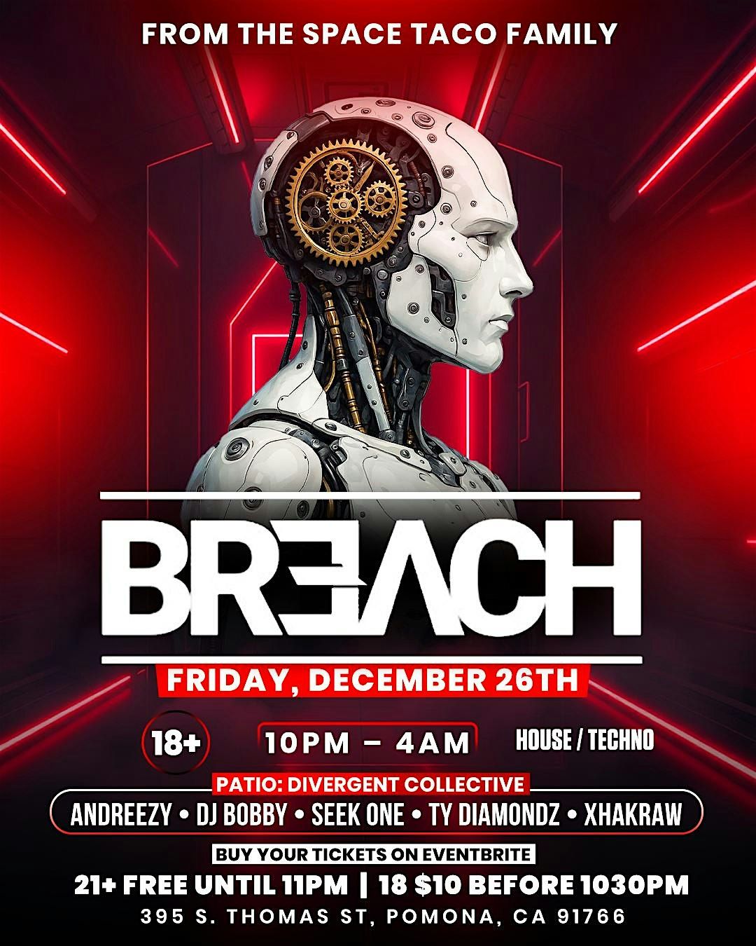 BREACH FRIDAYS 18+, 26 December | Event in Pomona | AllEvents