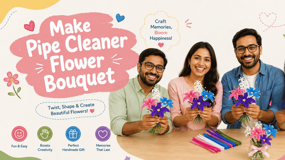 Pipe Cleaner Flower Bouquet Making