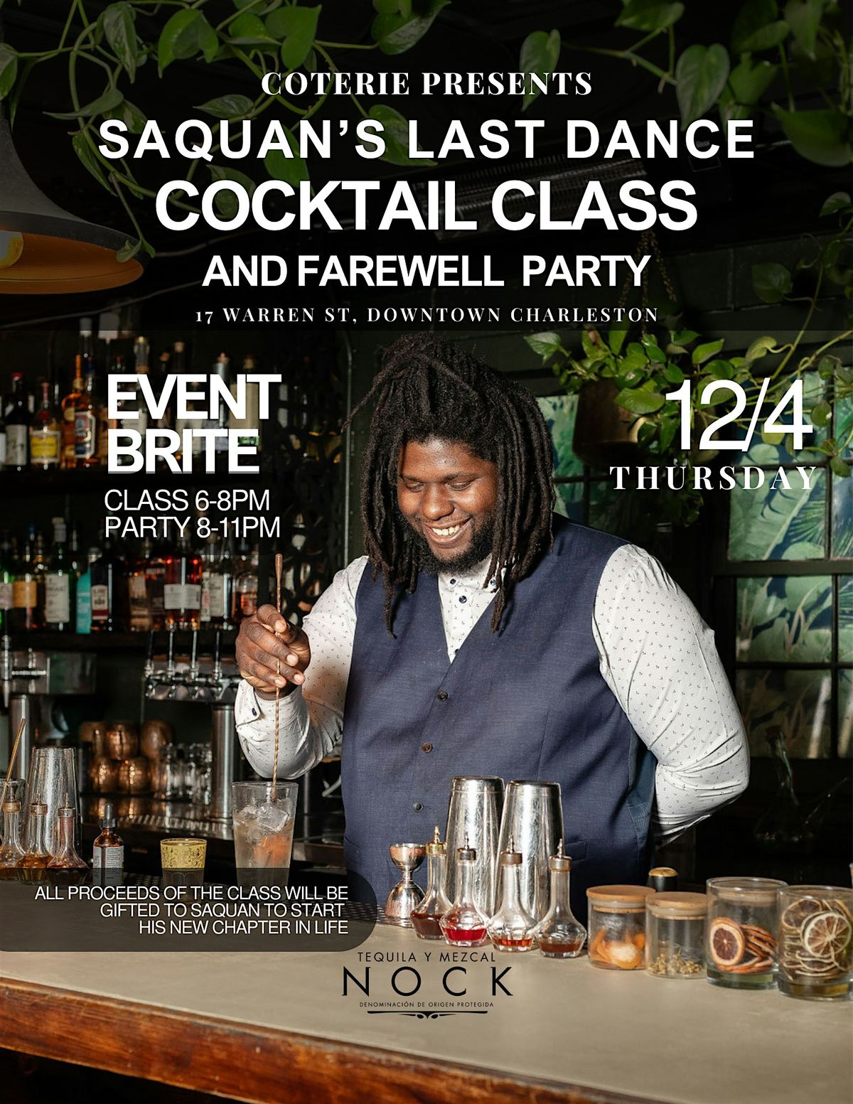 Coterie Cocktail Class - Learn to Shake & Stir Tequila, 4 December | Event in Charleston | AllEvents
