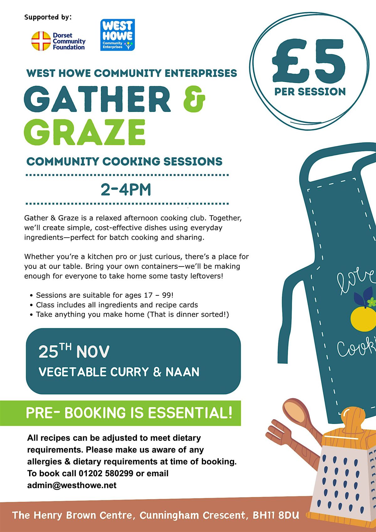 Gather & Graze Community Cooking Sessions, 16 December | Event in Bournemouth | AllEvents