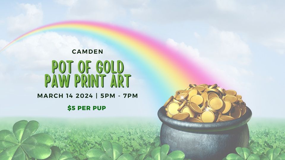 Pot of Gold Paw Print Art, Yarn & Bone Pet Supply, Camden Wyoming