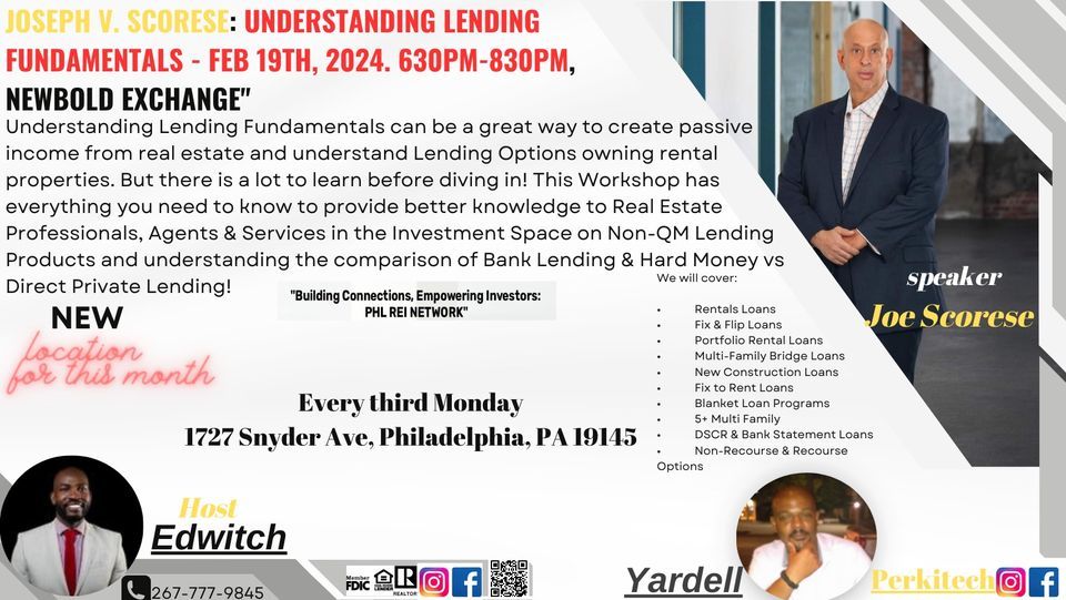 Understanding Lending Fundamentals , Newbold Exchange, Philadelphia, 19