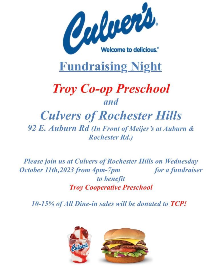 Culver s Fundraising Night Culver s Rochester Hills MI 11 October culver-s-fundraising-night-culver-s-rochester-hills-mi-11-october