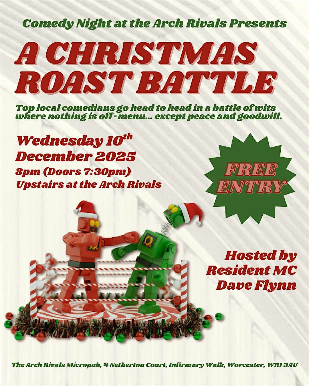 Christmas Roast Battle 2025, 10 December | Event in Worcester | AllEvents