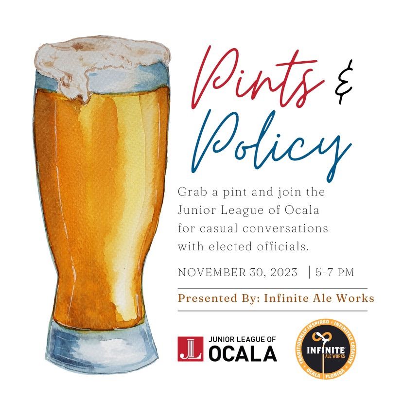 Pints and Policy , Infinite Ale Works, Ocala, November 30 2023