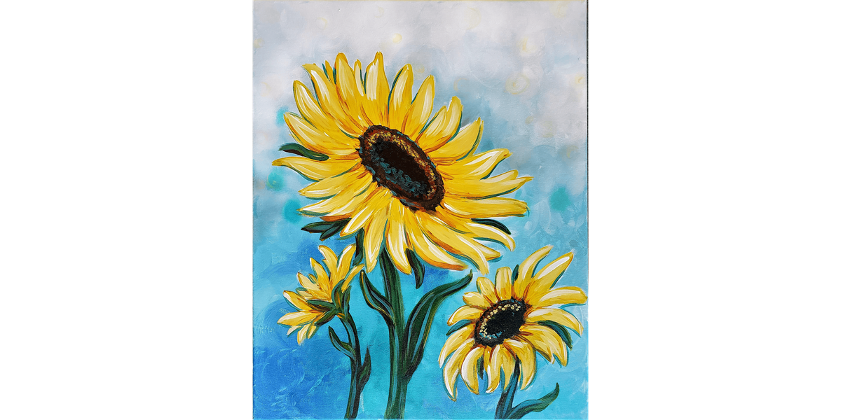 Three Sunflowers - Paint and Sip in Sacramento | Classpop!™, 1 February | Event in Elk Grove | AllEvents