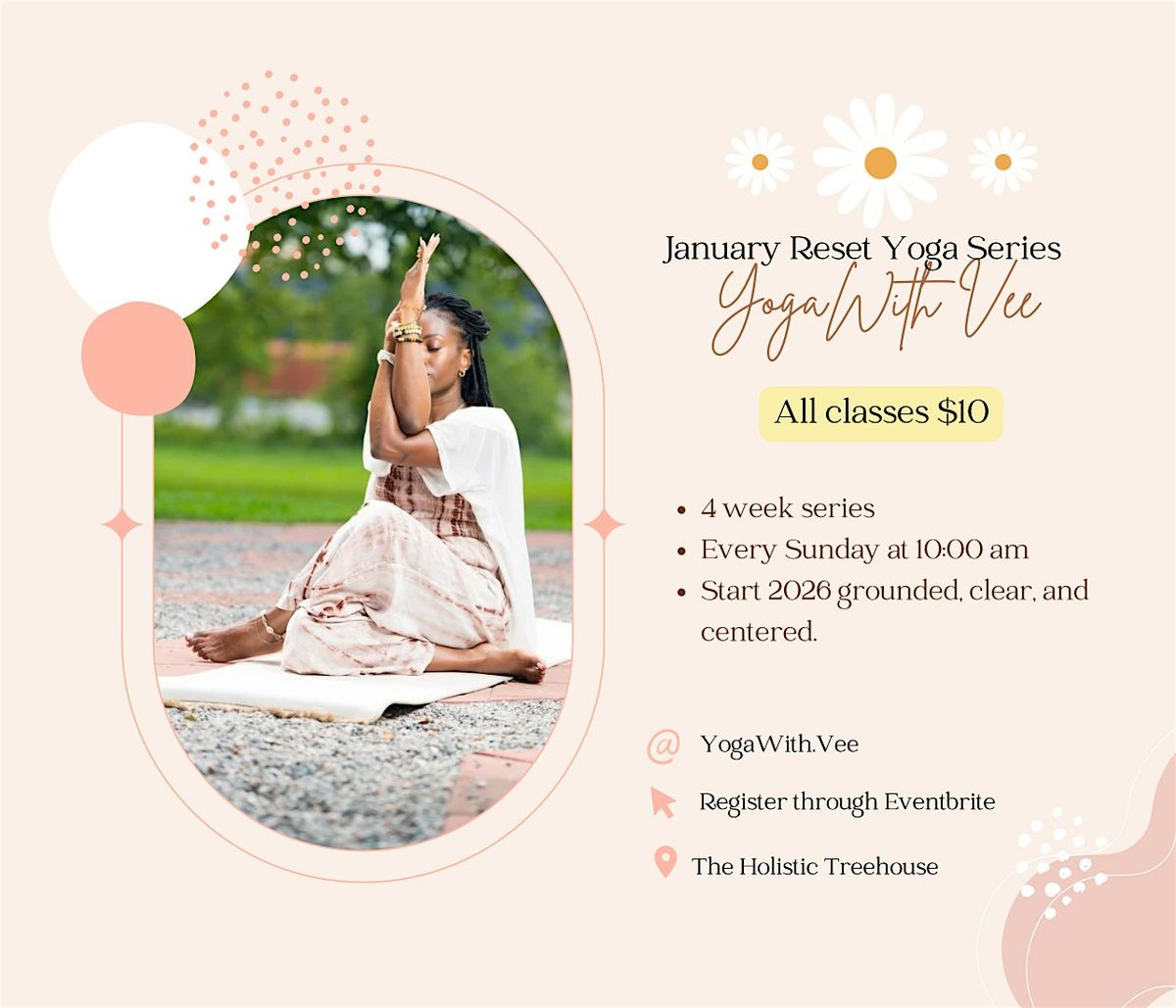 January Reset: A 4-Week Yoga Series with Yoga With Vee, 4 January | Event in Chesapeake | AllEvents