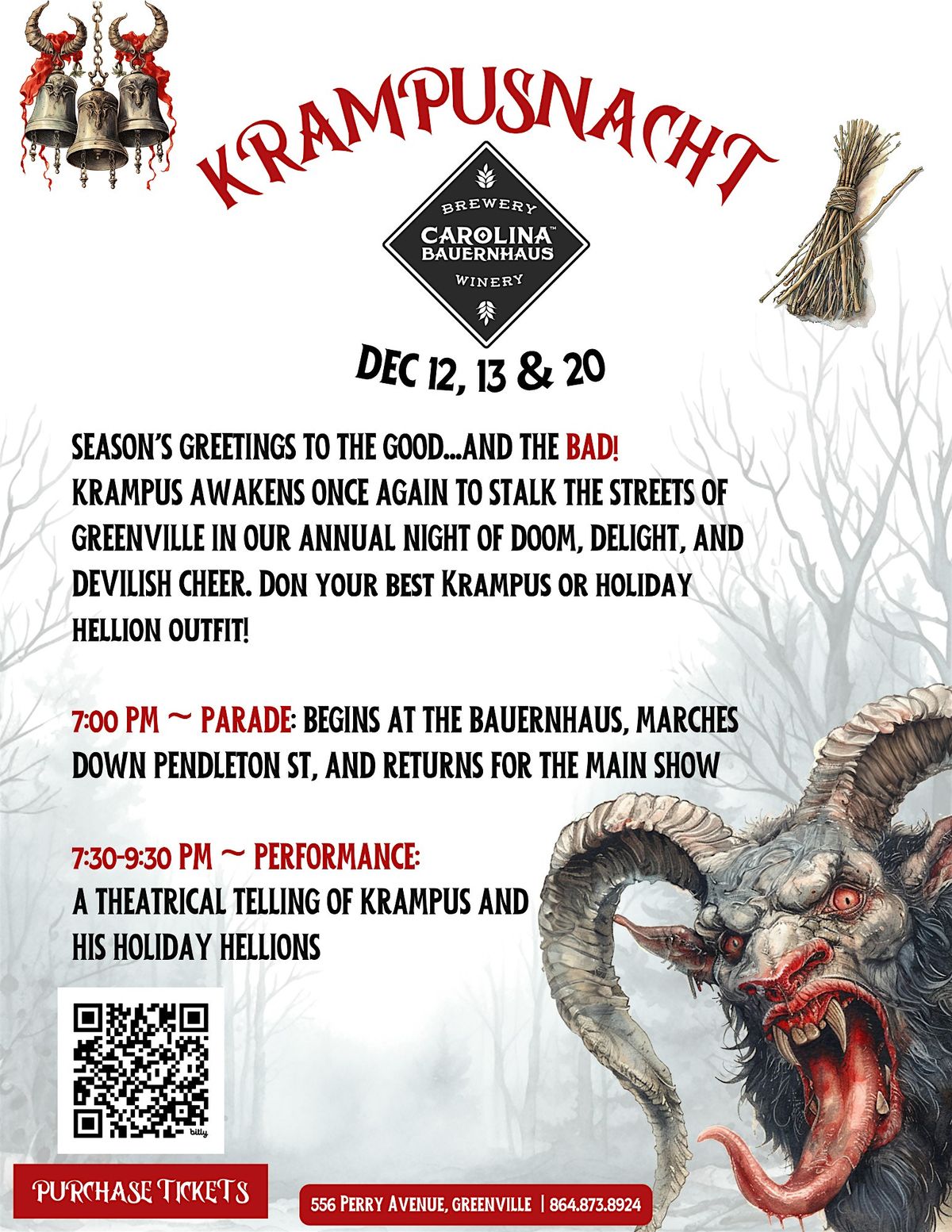 Krampusnacht 2025, 12 December | Event in Greenville | AllEvents