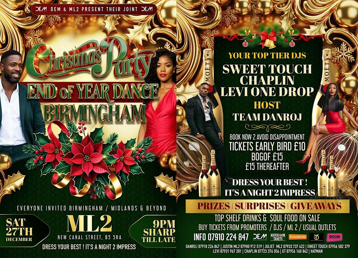 DEM & ML2  Joint CHRISTMAS PARTY / END OF YEAR DANCE BIRMINGHAM, 27 December | Event in Birmingham | AllEvents