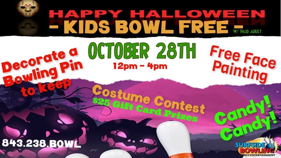 Surfside Halloween Bowling, Surfside Bowling Center, Surfside Beach