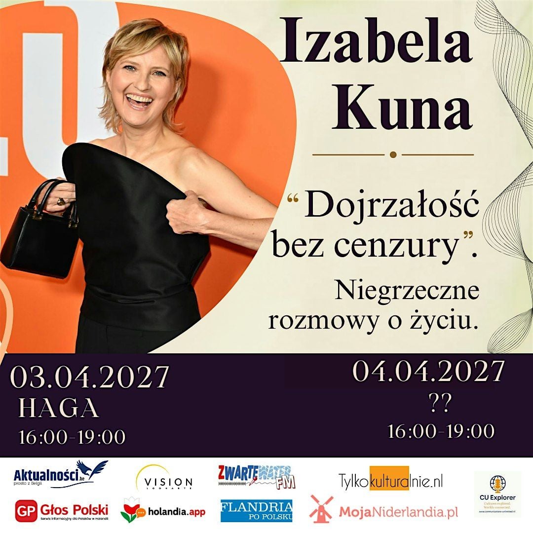 Iza Kuna w Eindhoven! "Dojrzałość bez cenzury. Niegrzeczne rozmowy o życiu"