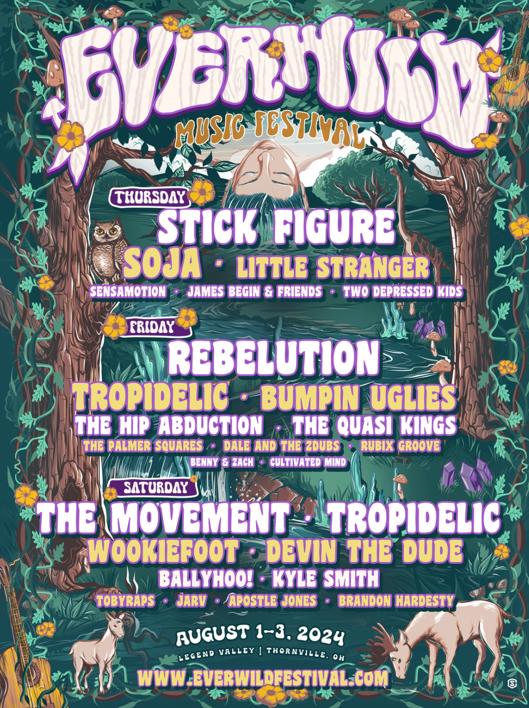 2025 Everwild Music Festival - Friday at Legend Valley, 1 August | Event in Thornville | AllEvents