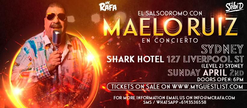 Maelo Ruiz live in Sydney, 2 April | Event in Sydney | AllEvents.in