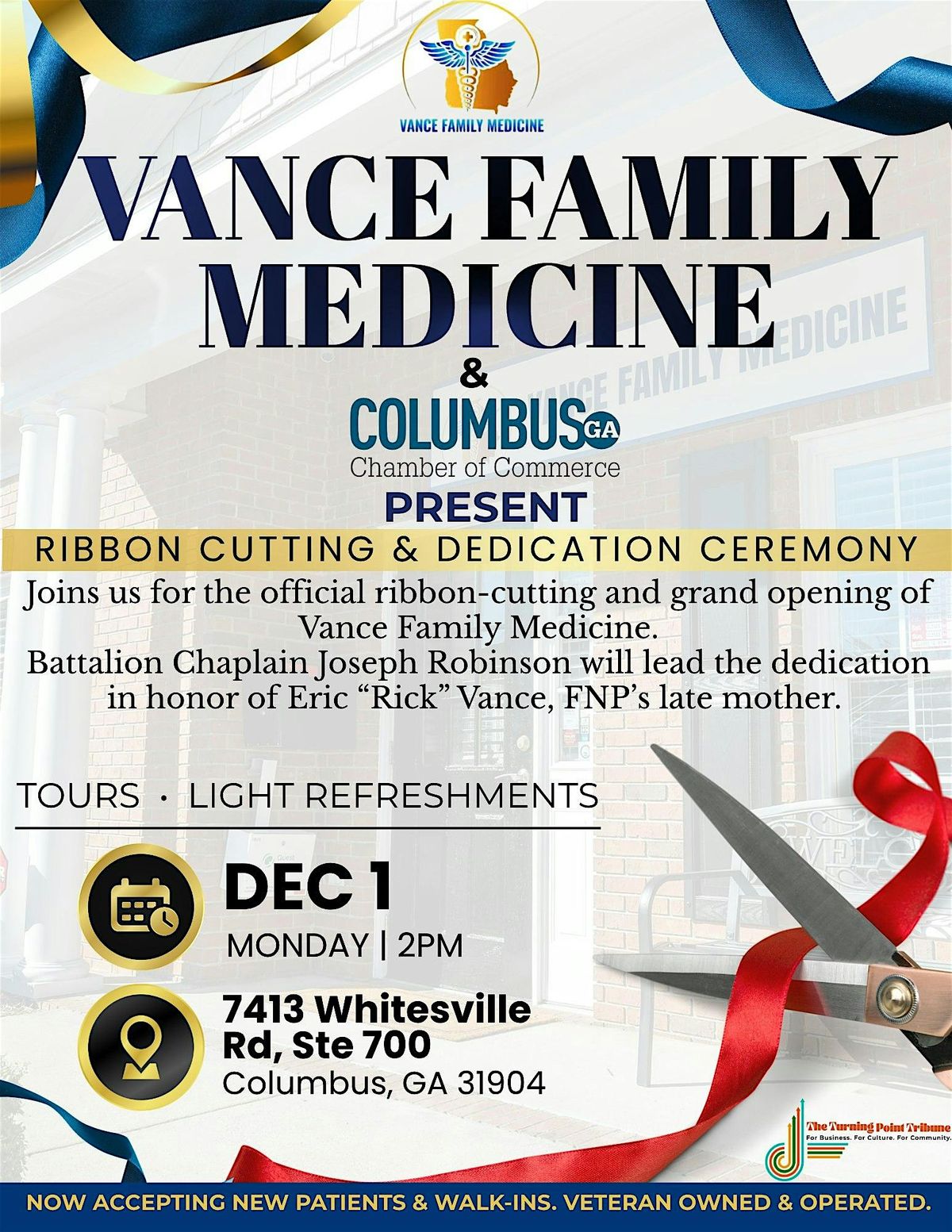 Ribbon Cutting: Vance Family Medicine with the Greater Columbus Chamber, 1 December | Event in Columbus | AllEvents