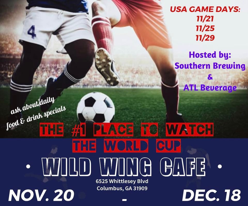 Watch 2022 FIFA World Cup At Wild Wing Cafe Columbus GA, Hosted by