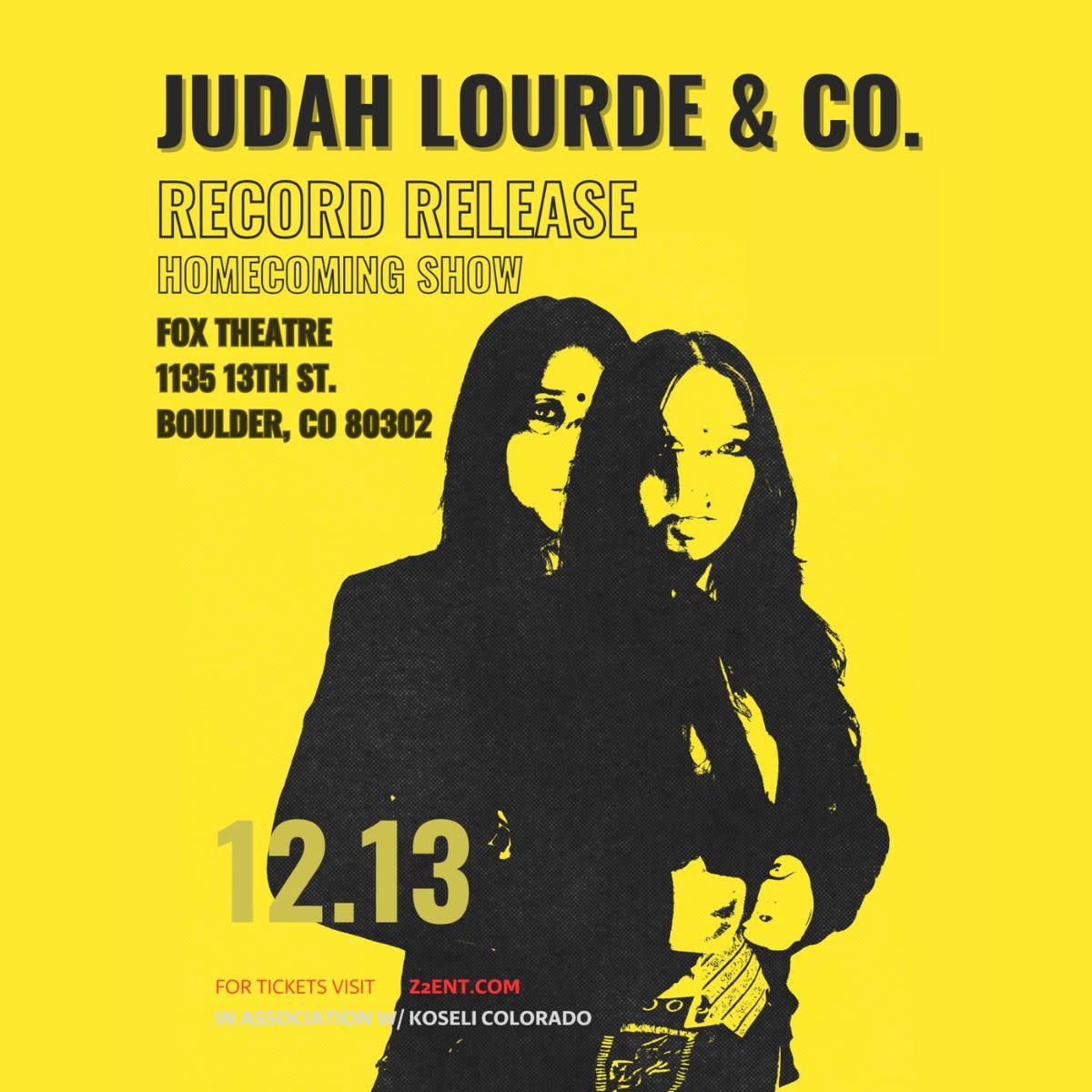 Judah Lourde at Fox Theatre Boulder, 13 December | Event in Boulder | AllEvents