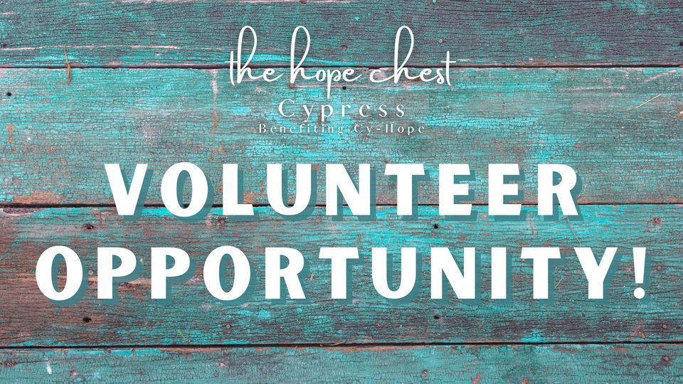 New Volunteer Orientation, The Hope Chest Resale Market benefiting Cy