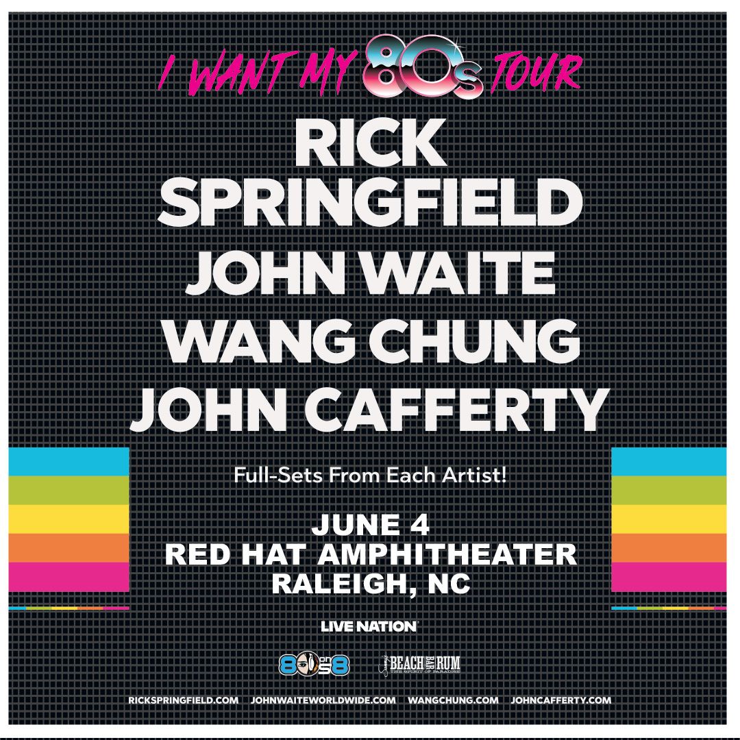 I Want My 80s Tour: Rick Springfield  John Waite  Wang Chung & John Cafferty, 31 May | Event in Gautier