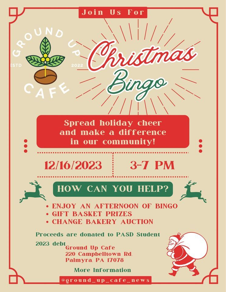 Christmas Bingo, Encounter Church of Palmyra, Campbelltown, December 16