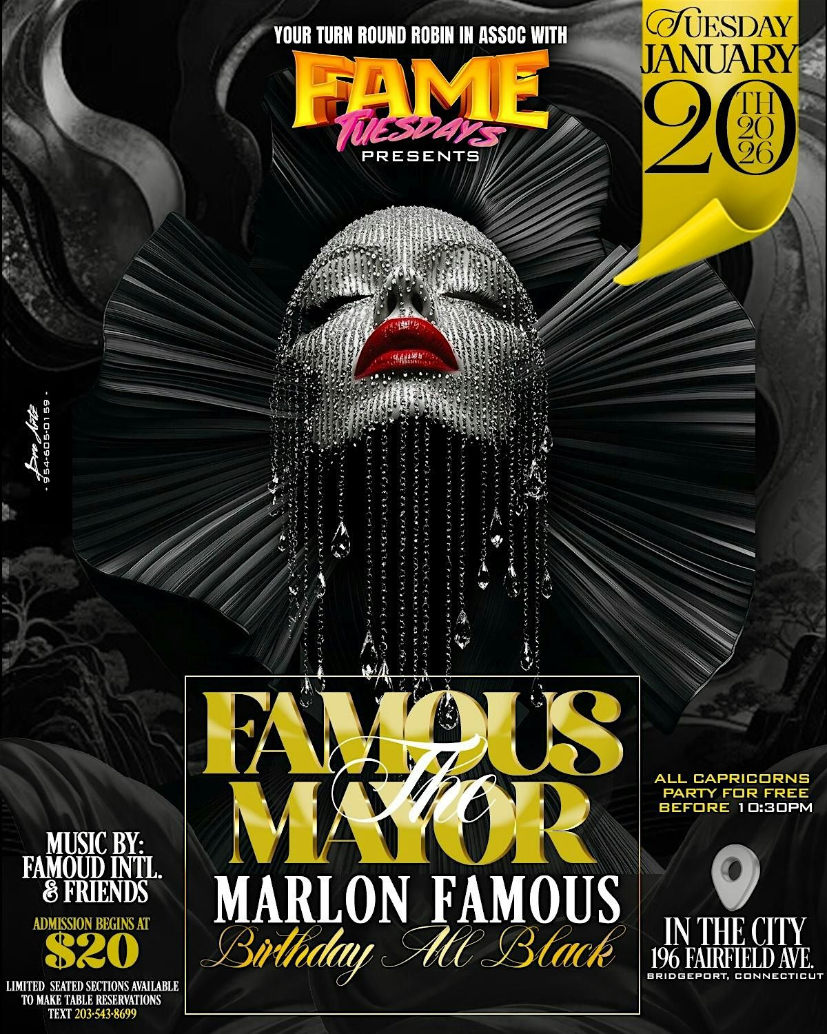 MARLON FAMOUS "FAMOUS THE MAYOR", 20 January | Event in Bridgeport | AllEvents