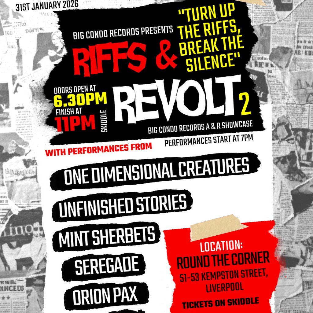 Big Condo Records Presents Riffs & Revolt 2, 31 January | Event in Liverpool | AllEvents