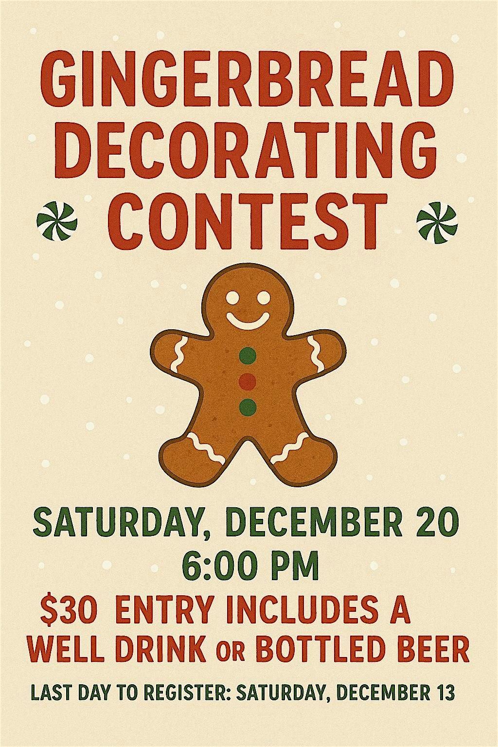 The Blind Pig’s Gingerbread Contest, 20 December | Event in Carmichael | AllEvents