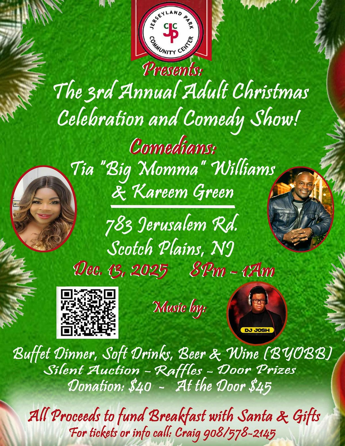Jerseyland Park Community Center 3rd Annual Christmas Comedy Show, 13 December | Event in Scotch Plains | AllEvents