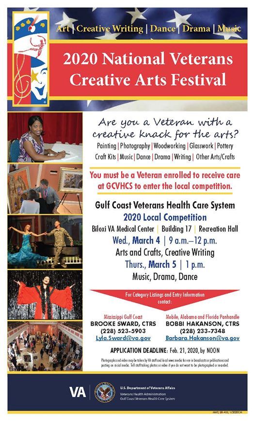 Va Creative Arts Festival 2020 Local Competition At Va Gulf Coast