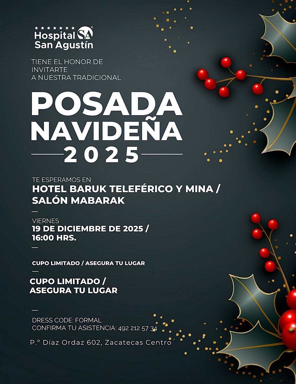 POSADA NAVIDEÑA HSA 2025, 19 December | Event in Zacatecas | AllEvents