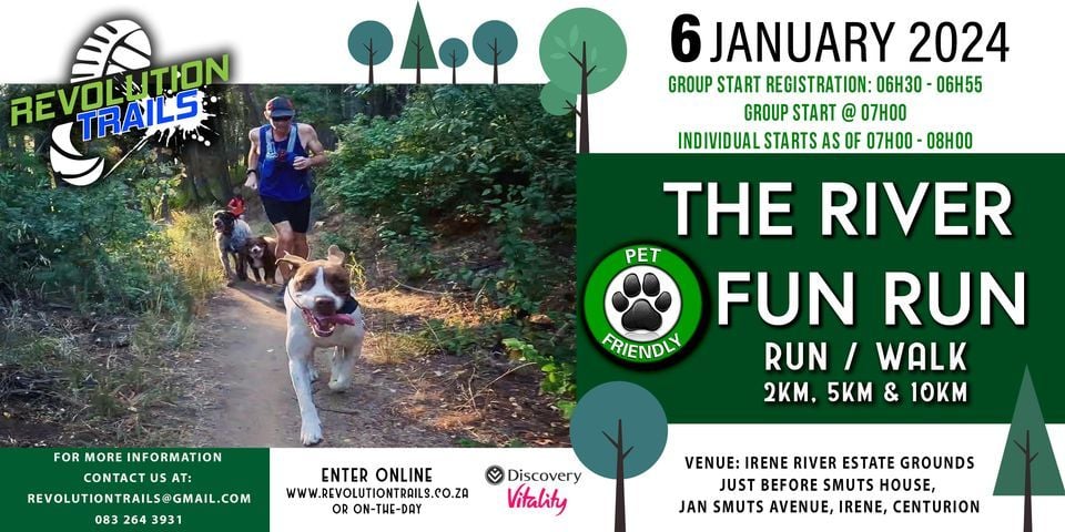 The River Fun Run/Walk, Smuts Irene River, Rabie Ridge, January 6 2024 |  AllEvents.in