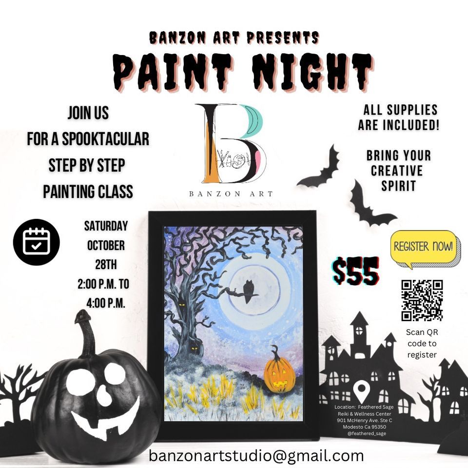 ? Spooktacular Paint Class w/ Kathy, Feathered Sage Reiki & Wellness