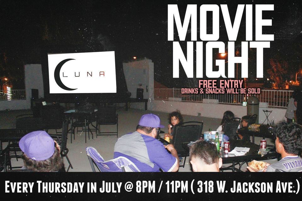 MOVIE NIGHT ON LUNAS ROOFTOP, Luna Sky Lounge, Harlingen, July 7 to