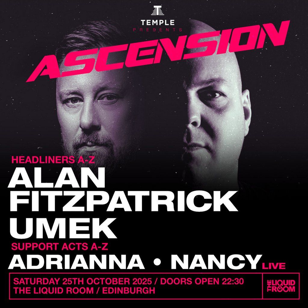 TMPL Presents: Alan Fitzpatrick and UMEK, 25 October | Event in Edinburgh | AllEvents