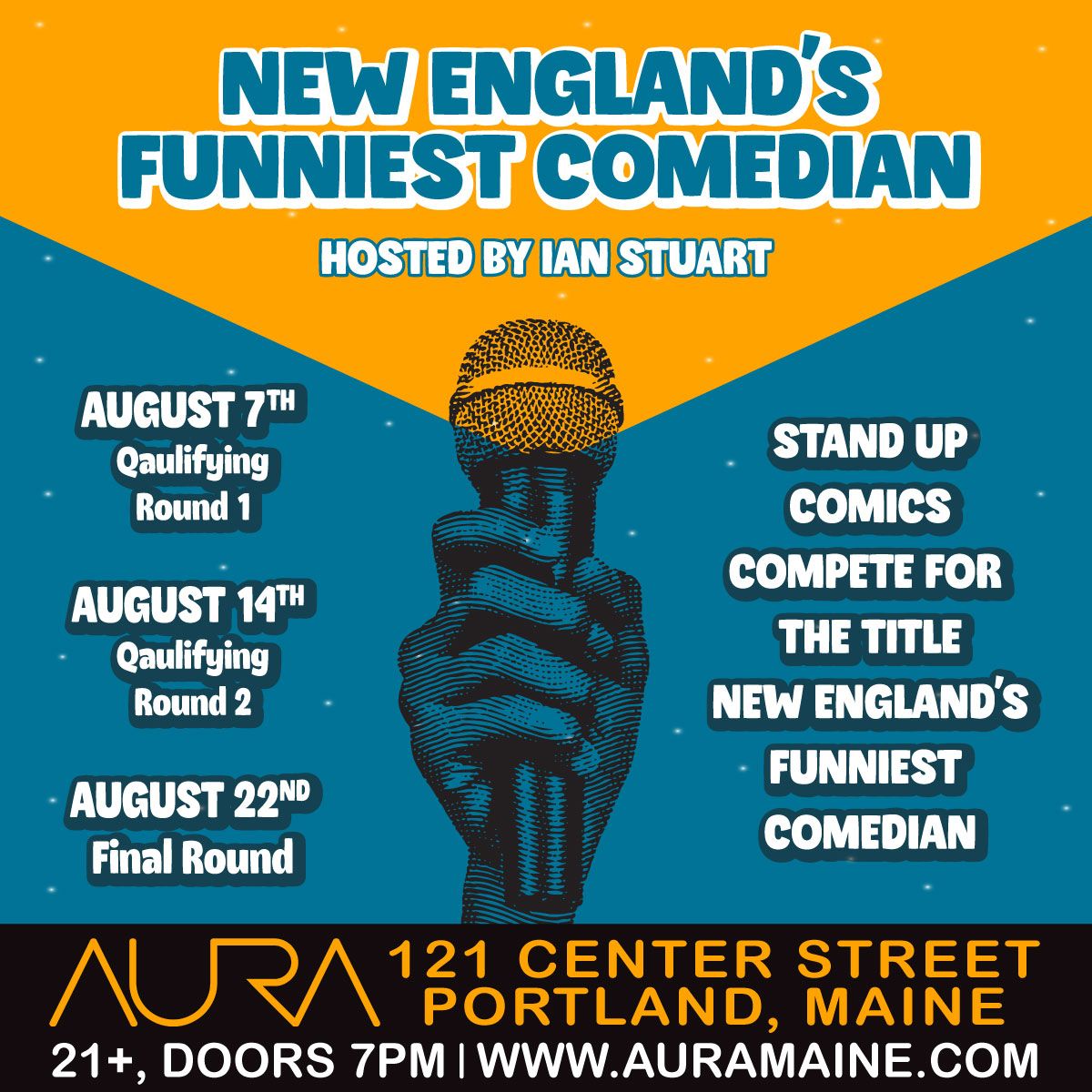New England's Funniest Comedian - Qualifying Round 1, 6 August | Event in Portland | AllEvents