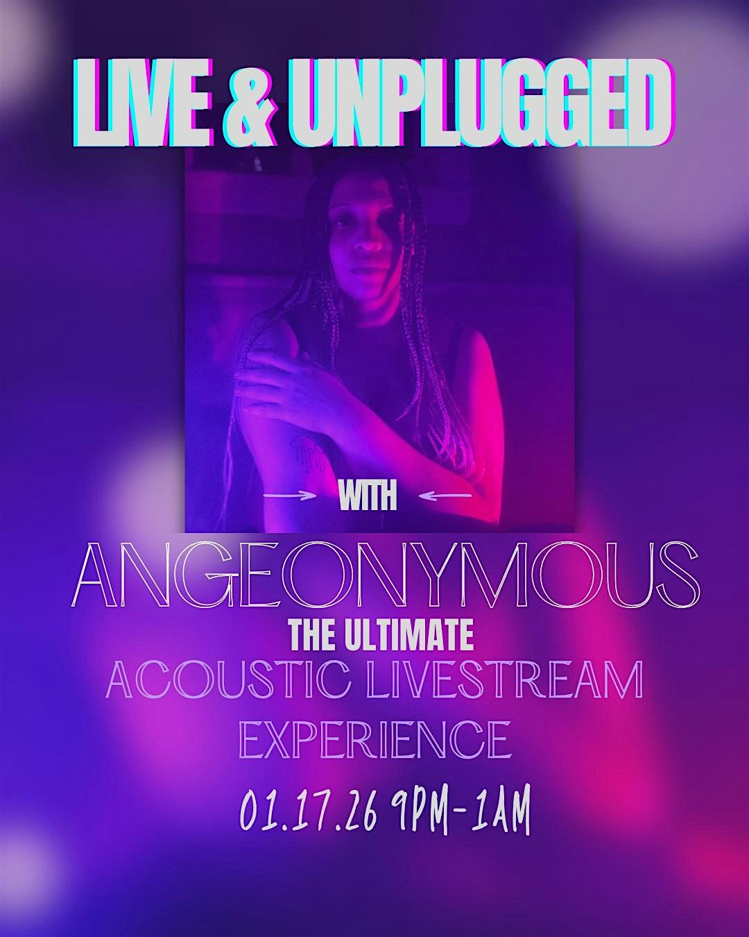 LIVE & UNPLUGGED with ANGEONYMOUS, 17 January | Event in Cleveland | AllEvents