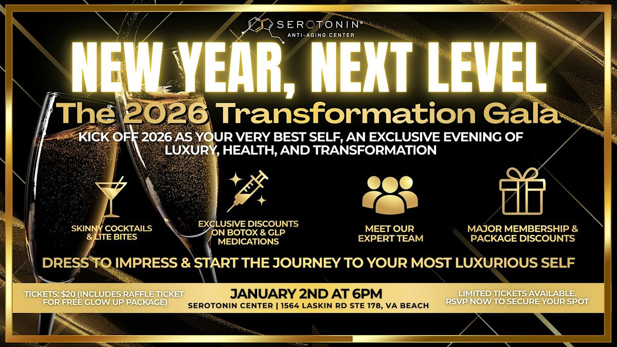 NEW YEAR, NEXT LEVEL: The 2026 Transformation Gala, 2 January | Event in Virginia Beach | AllEvents