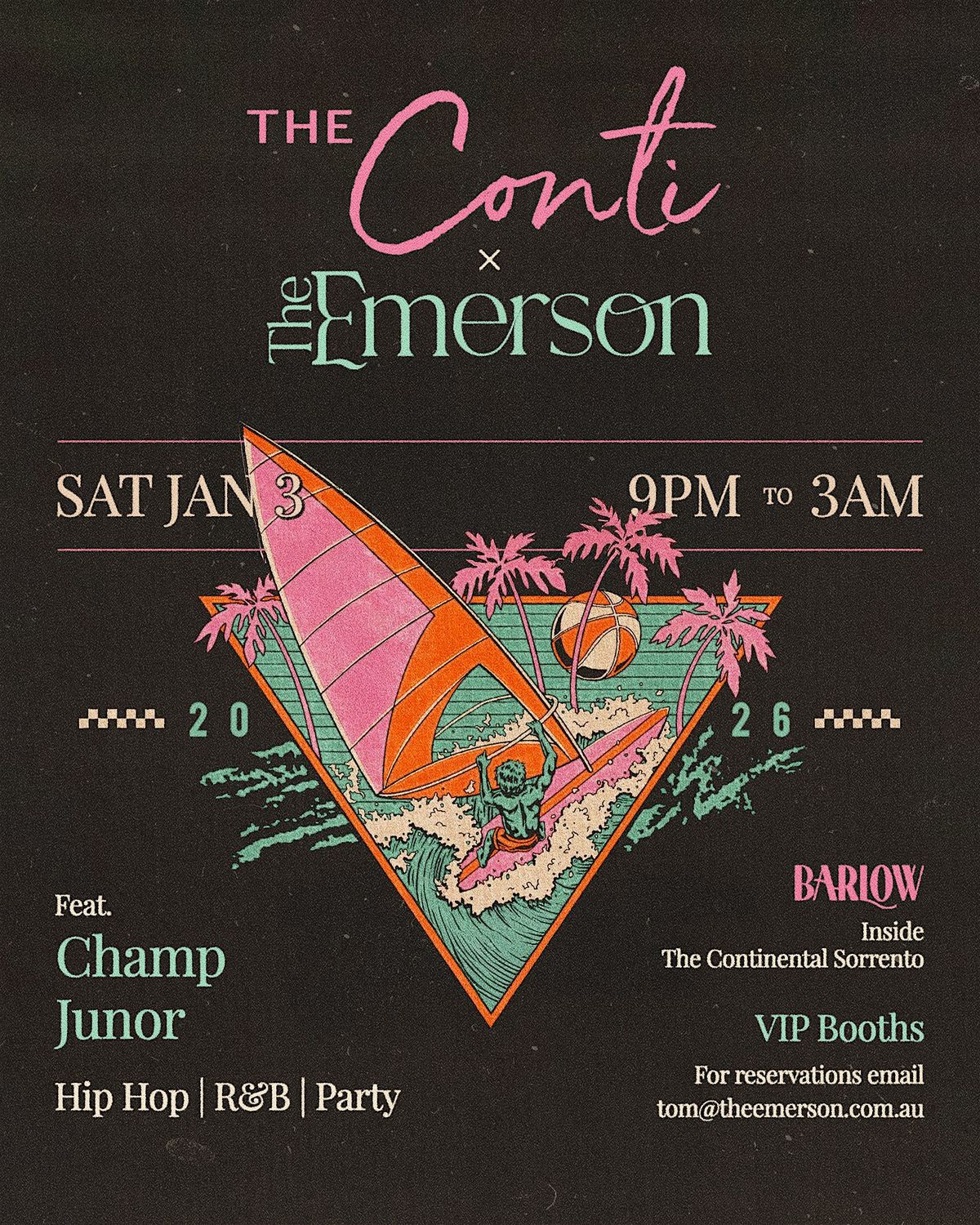 The Conti x The Emerson Jan 3rd, 3 January | Event in Sorrento | AllEvents