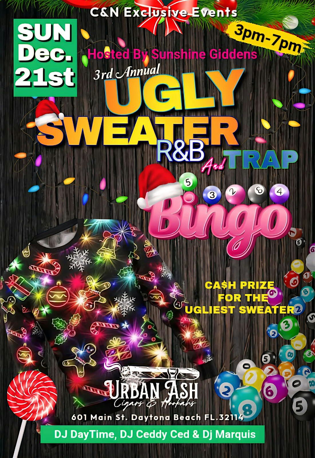 UGLY SWEATER R&B and TRAP BINGO, 21 December | Event in Daytona Beach | AllEvents