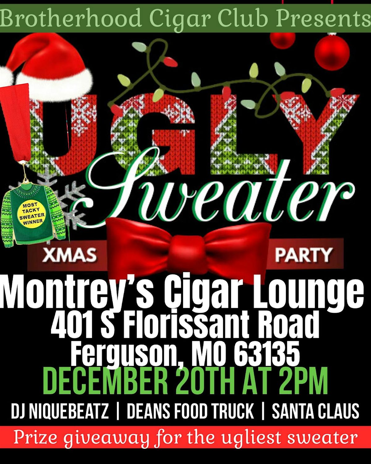 Annual Ugly Sweater Holiday Party, 20 December | Event in Ferguson | AllEvents