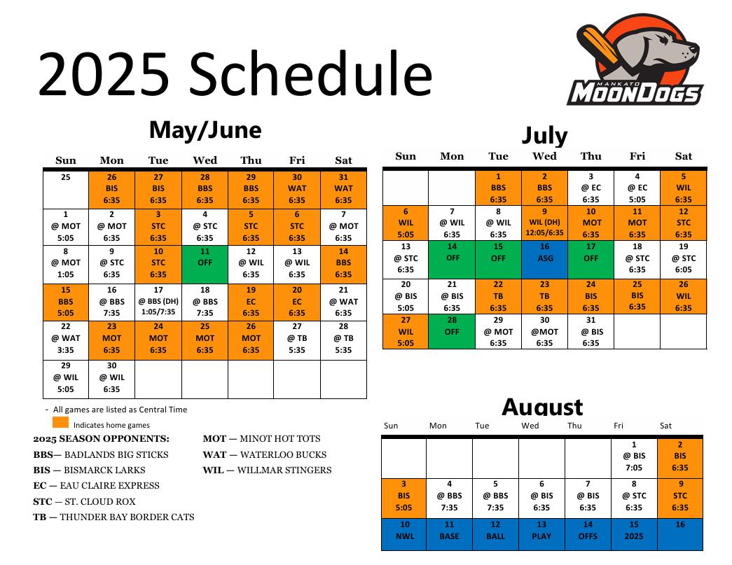 Thunder Bay Border Cats at Mankato MoonDogs at ISG Field, 22 July | Event in Mankato | AllEvents