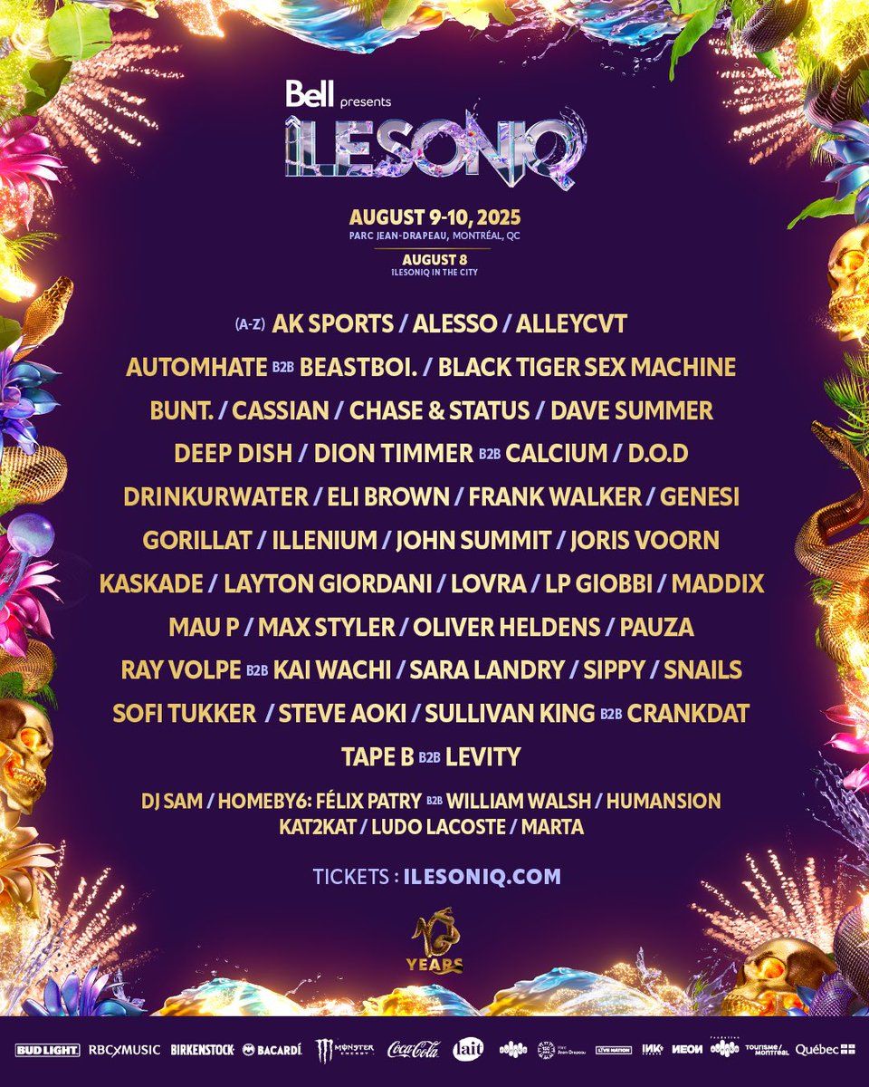 Ilesoniq: Illenium  Alesso  Sofi Tukker & Chase and Status - Sunday, 9 August | Event in Montreal | AllEvents