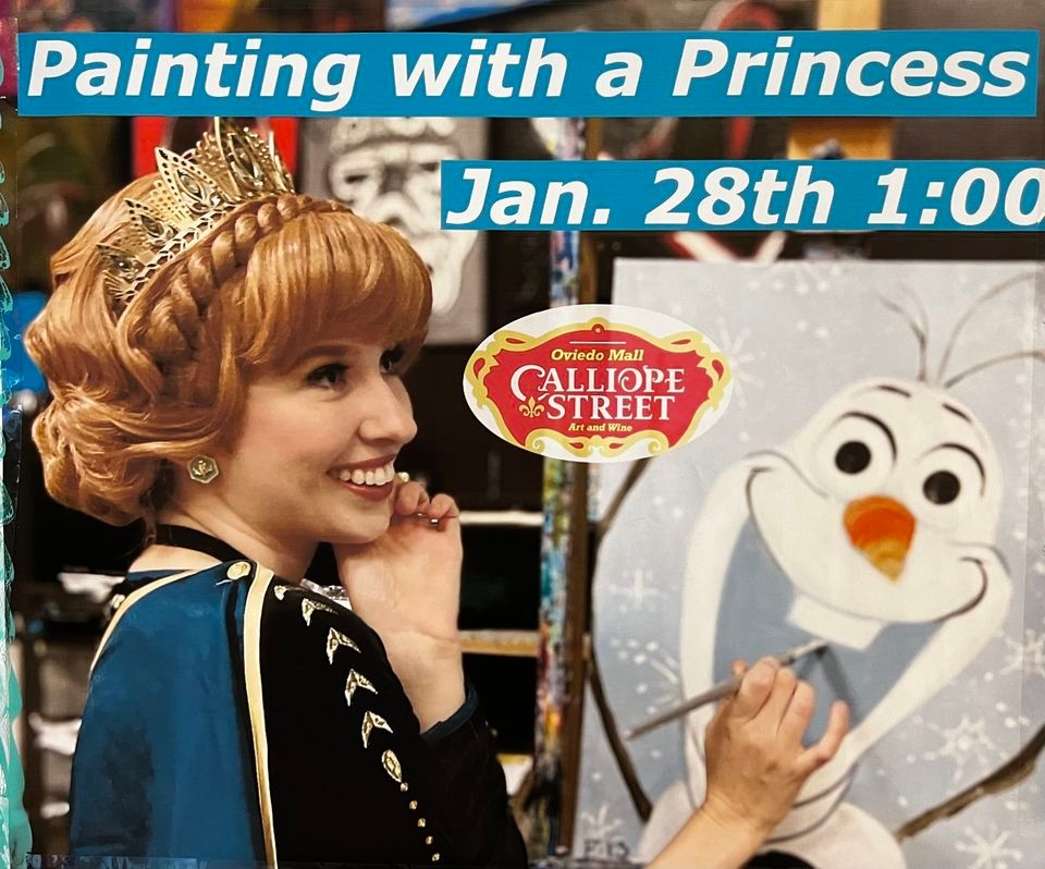 Painting with a Princess!Limited seating, reserve your spot, Calliope
