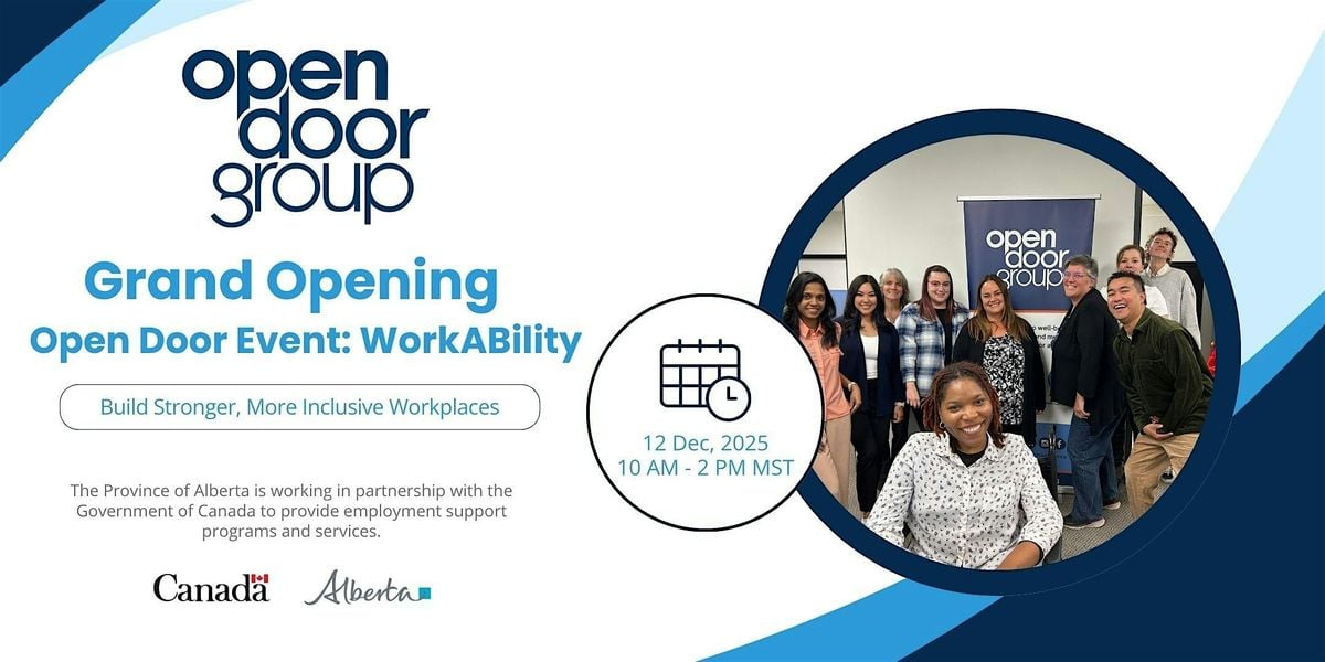Grand Opening: Open Door Event - WorkABility, 12 December | Event in Calgary | AllEvents