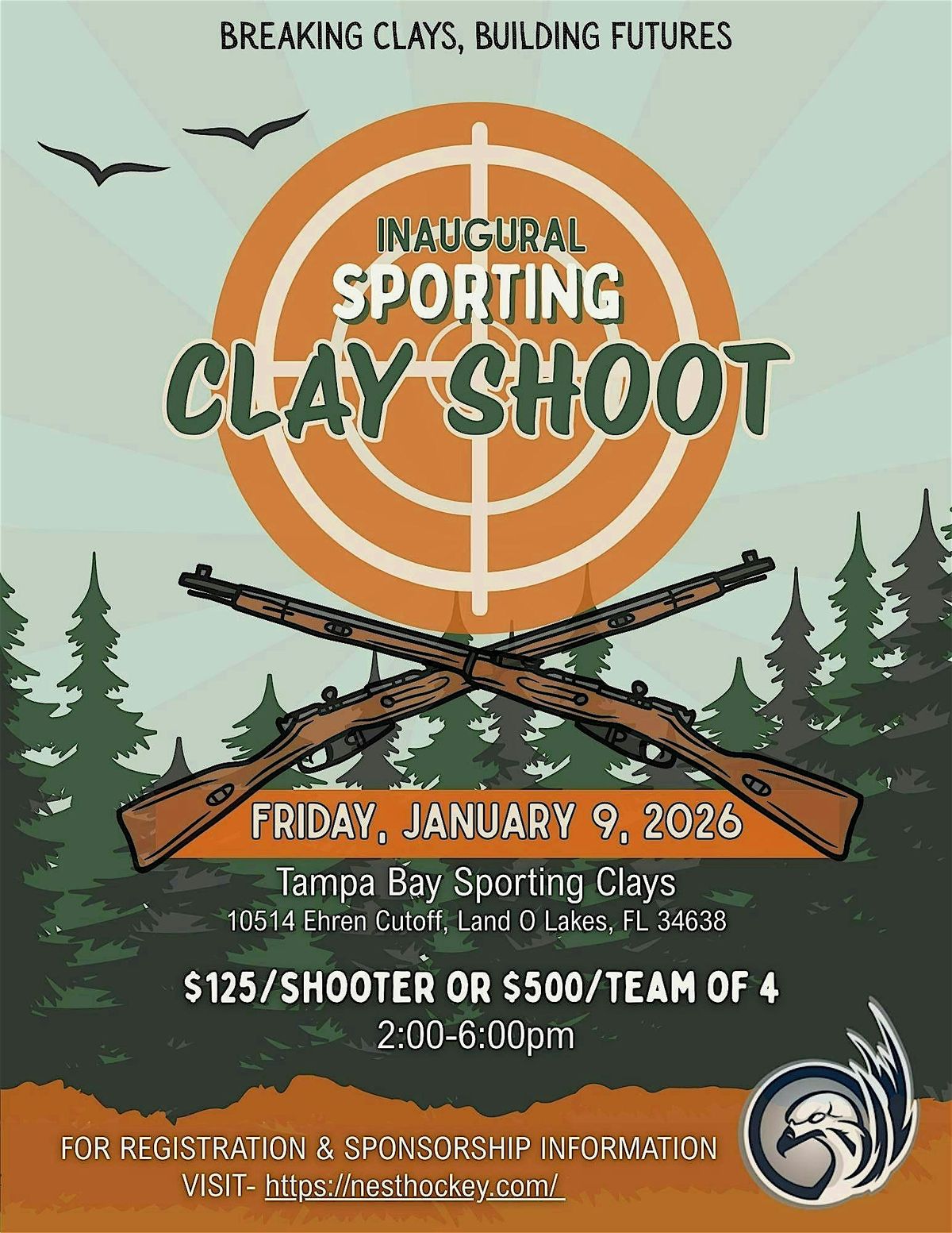 NEST HOCKEY ACADEMY PRESENTS: INAUGURAL SPORTING CLAY SHOOT, 9 January | Event in Land O' Lakes | AllEvents